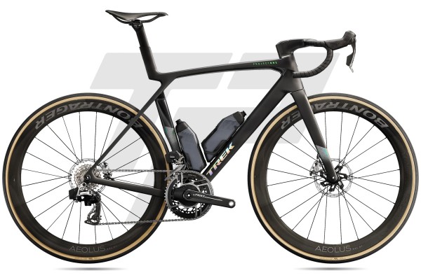  Madone SLR 9 Gen 8 Sram Red AXS 12s Bontrager Aeolus RSL 51 DB - Matte Carbon Smoke/Prismatic Pearl