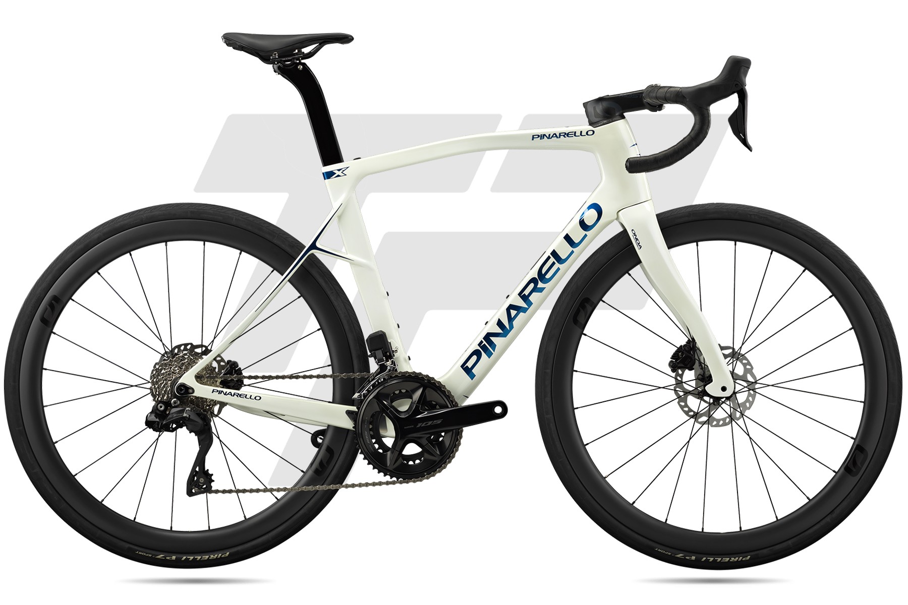 Pinarello X5 MY25 Shimano 105 R7170 Di2 12v Most Ultrafast 40 DB Xolo Crystal White (G270)