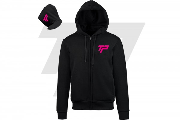  Felpa Cerniera Soft TP - Nero - Lampone Fluo