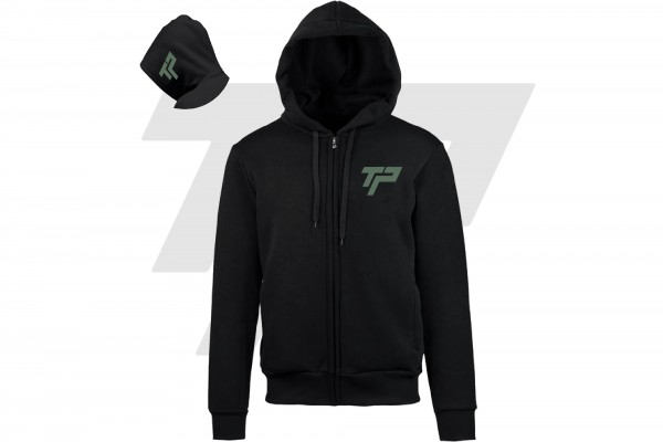  Felpa Cerniera Soft TP - Nero - Verde Militare 