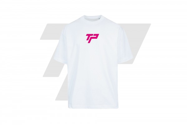  T-Shirt Over TP - Bianco - Lampone Fluo