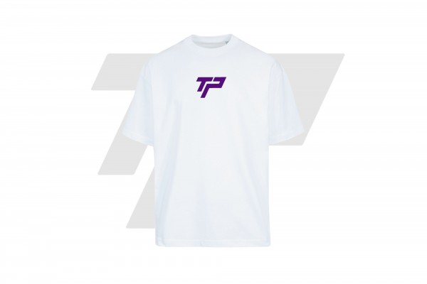  T-Shirt Over TP - Bianco - Viola Fluo