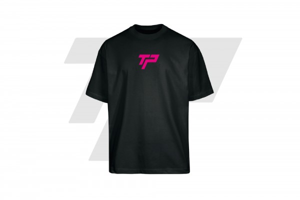  T-Shirt Over TP - Nero - Lampone Fluo