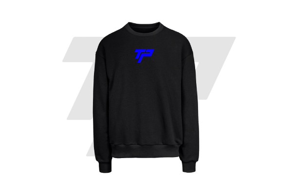  Felpa Girocollo Over TP - Nero - Blu