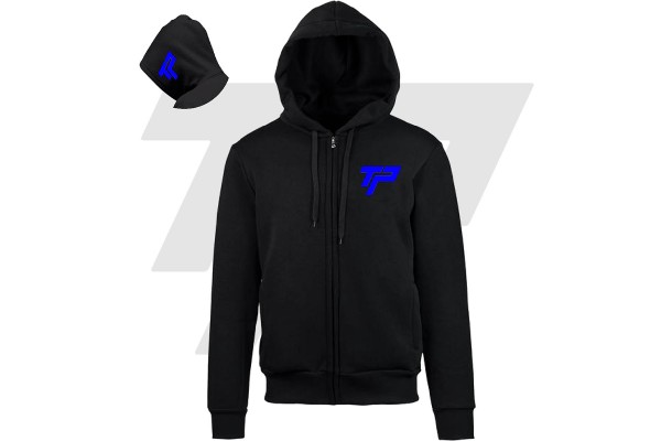  Felpa Cerniera Soft TP - Nero - Blu