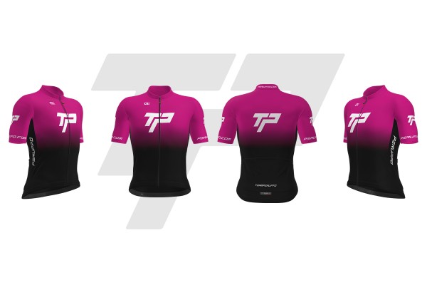  Maglia Estiva Sfida V1 Faded - Lampone / Nero