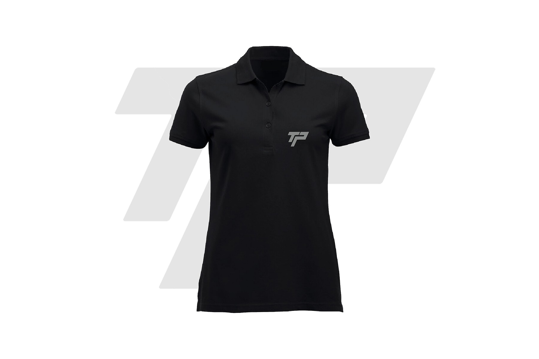TeamPeruffo Polo Donna TP Nero - Grigio