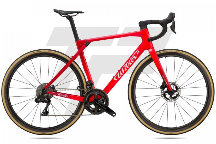 Wilier Triestina Granturismo SLR Shimano Dura-Ace R9270 Di2 12v Miche Kleos 36 Carbon Faded Red / White: Glossy