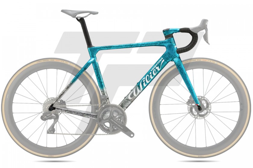 Wilier Triestina Filante SLR Telaio F9 Graphite Silver, Blue - Glossy