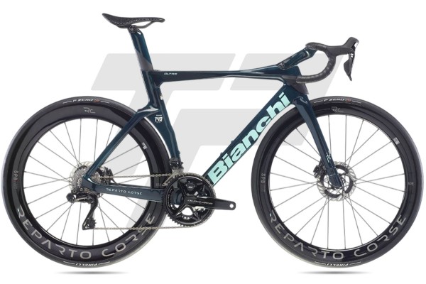 Bianchi Oltre 140TH RC Shimano Dura-Ace R9270 Di2 12v Reparto Corse Carbon SPB DB JJ - Inked dark Celeste - Carbon UD - CK16 - Full Glossy