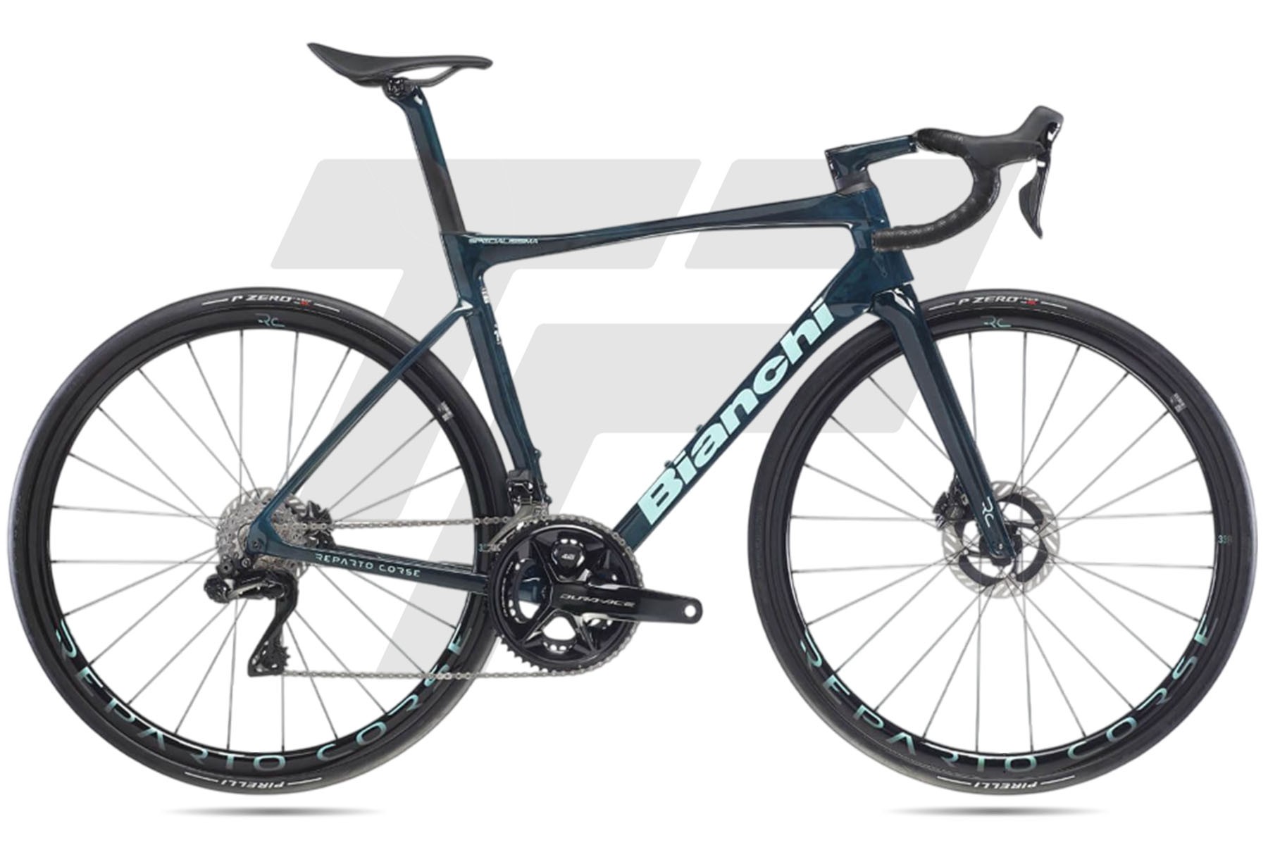 Bianchi Specialissima 140TH RC Shimano Dura-Ace R9270 Di2 12v Reparto Corse RC DB JJ - Inked dark Celeste - Carbon UD - CK16 - Full Glossy