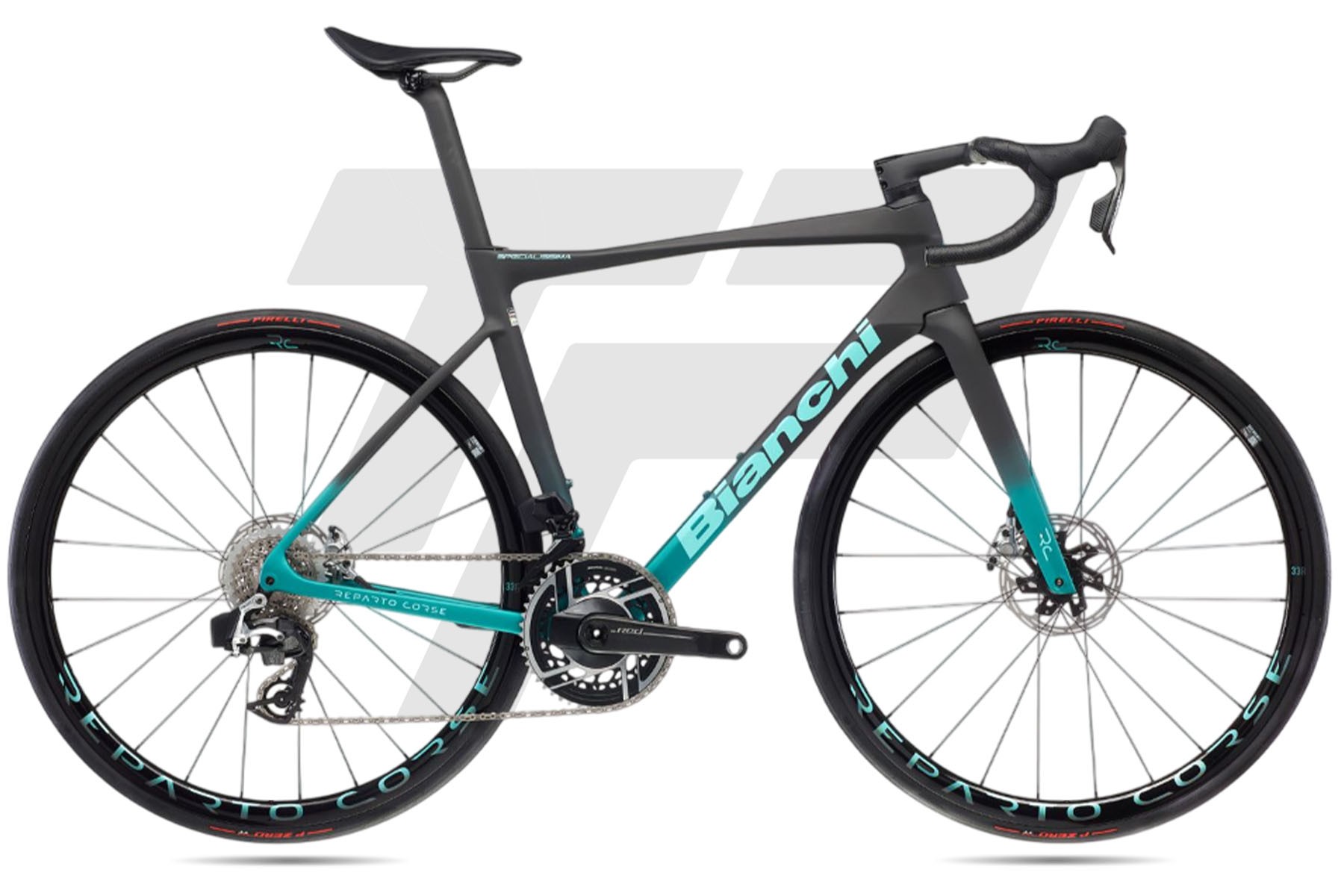Bianchi Specialissima RC Sram Red eTap AXS 12v Power Meter Reparto Corse RC DB MR - Carbonio / CK Metallico Matt