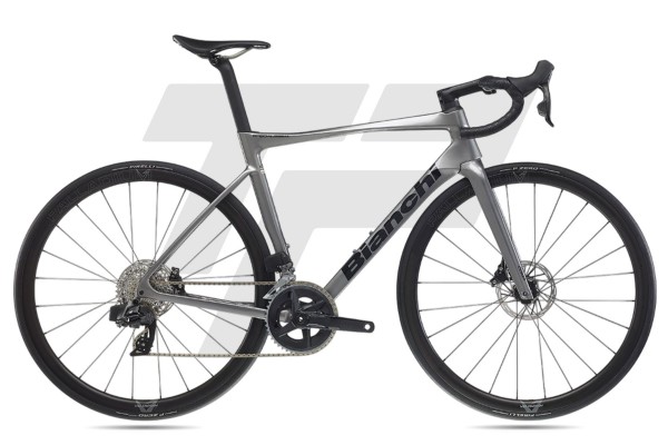Bianchi Specialissima Comp Sram Rival eTap AXS 12v Velomann Palladium MF - GRAPHITE / NERO