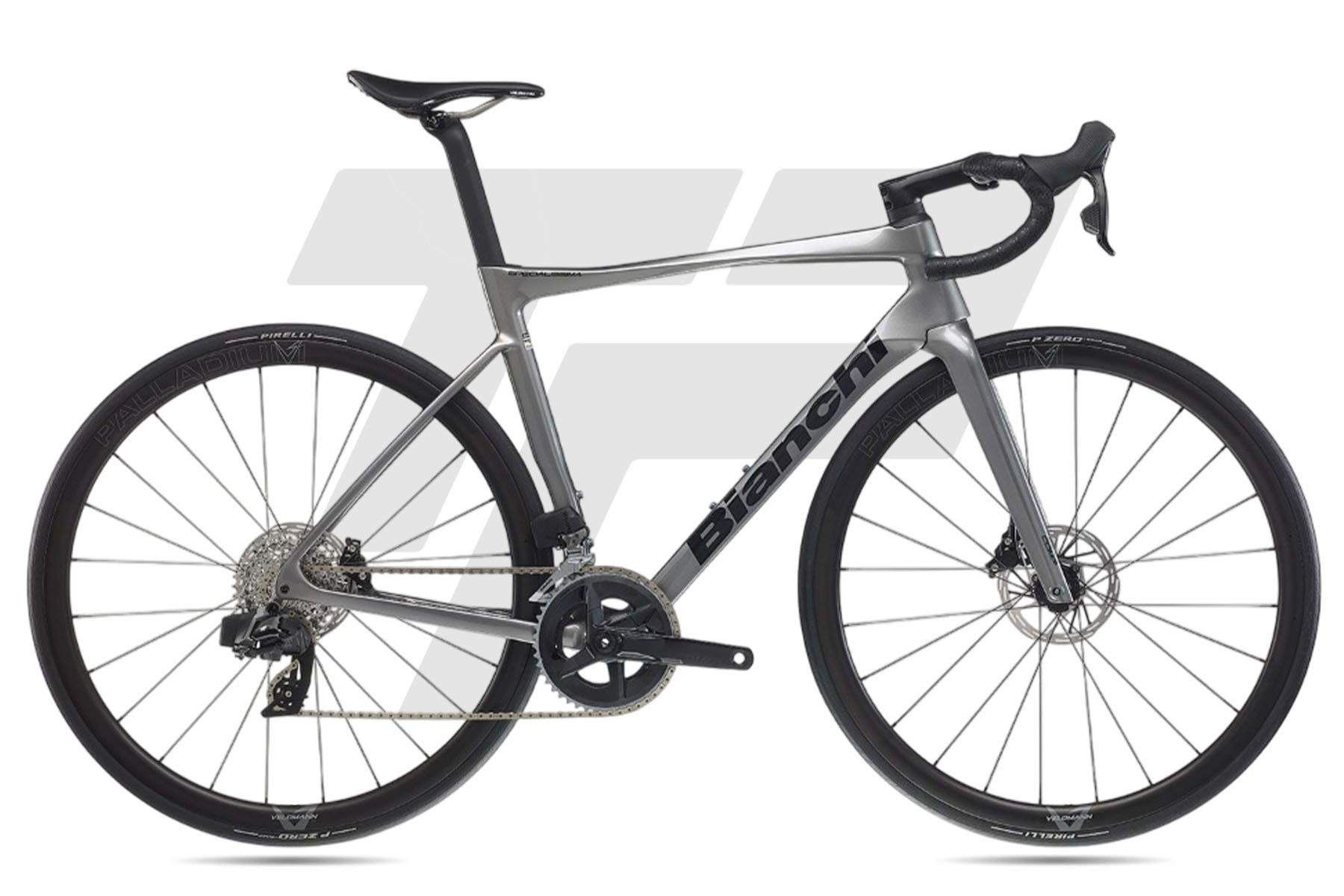 Bianchi Specialissima Comp Sram Rival eTap AXS 12v Velomann Palladium MF - GRAPHITE / NERO
