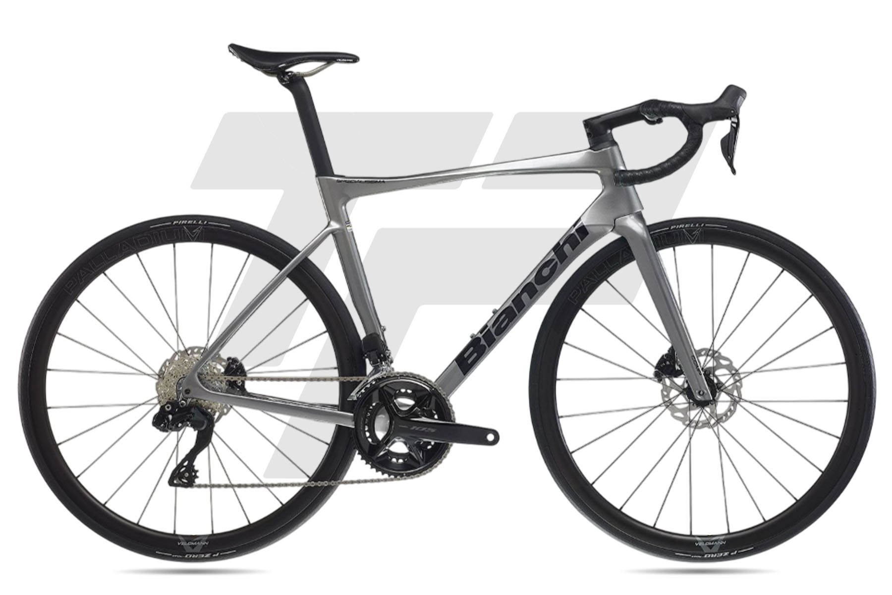 Bianchi Specialissima Comp Shimano 105 R7170 Di2 12v Velomann Palladium MF - GRAPHITE / NERO