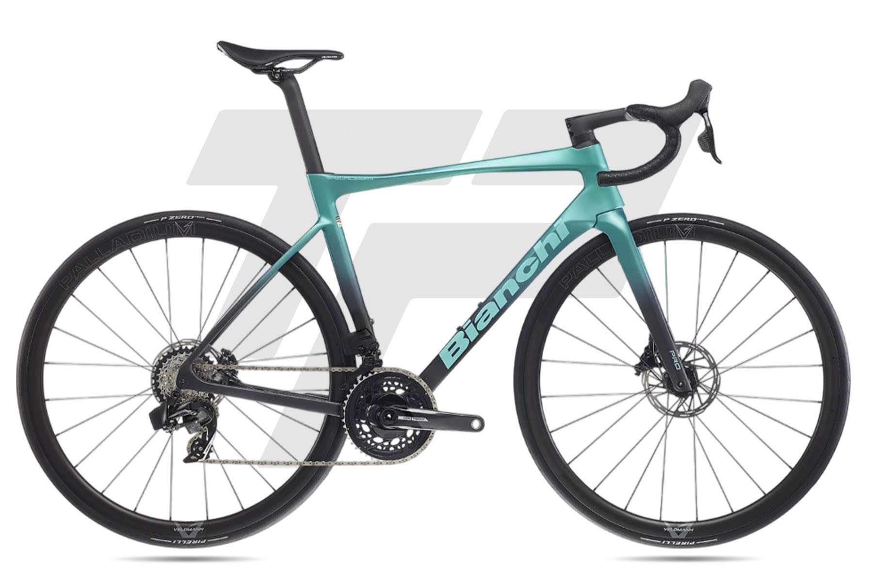 Bianchi Specialissima Pro Sram Force eTap AXS 12v Velomann Palladium MW - Carbon / CKMetallic / CK16