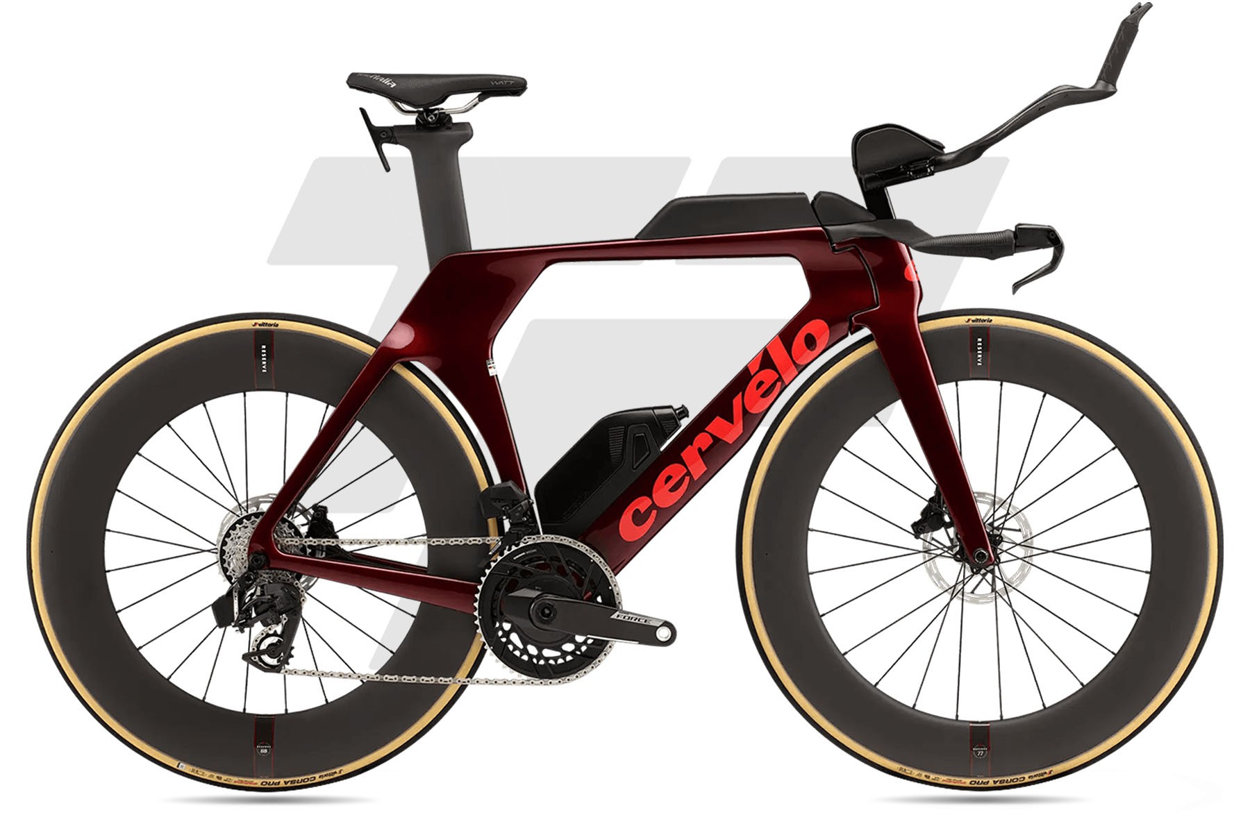 Cervélo P5 Shimano Dura-Ace R9270 Di2 12v Power Meter 4iiii Reseve 77/88 DB Red Hot