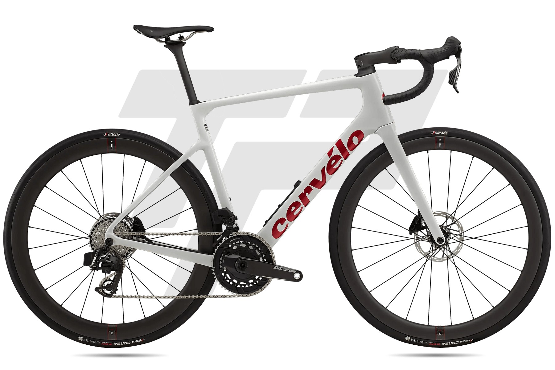 Cervélo Caledonia 5 Sram Red AXS E1 12v Reserve 42|49 DB Vanilla/Cherry