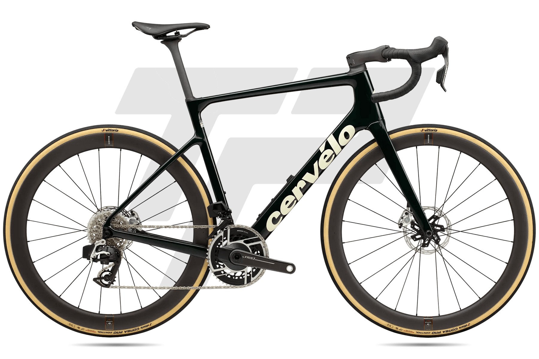 Cervélo Caledonia 5 Sram Red AXS E1 12v Reserve 42|49 DB Emerald/Cream