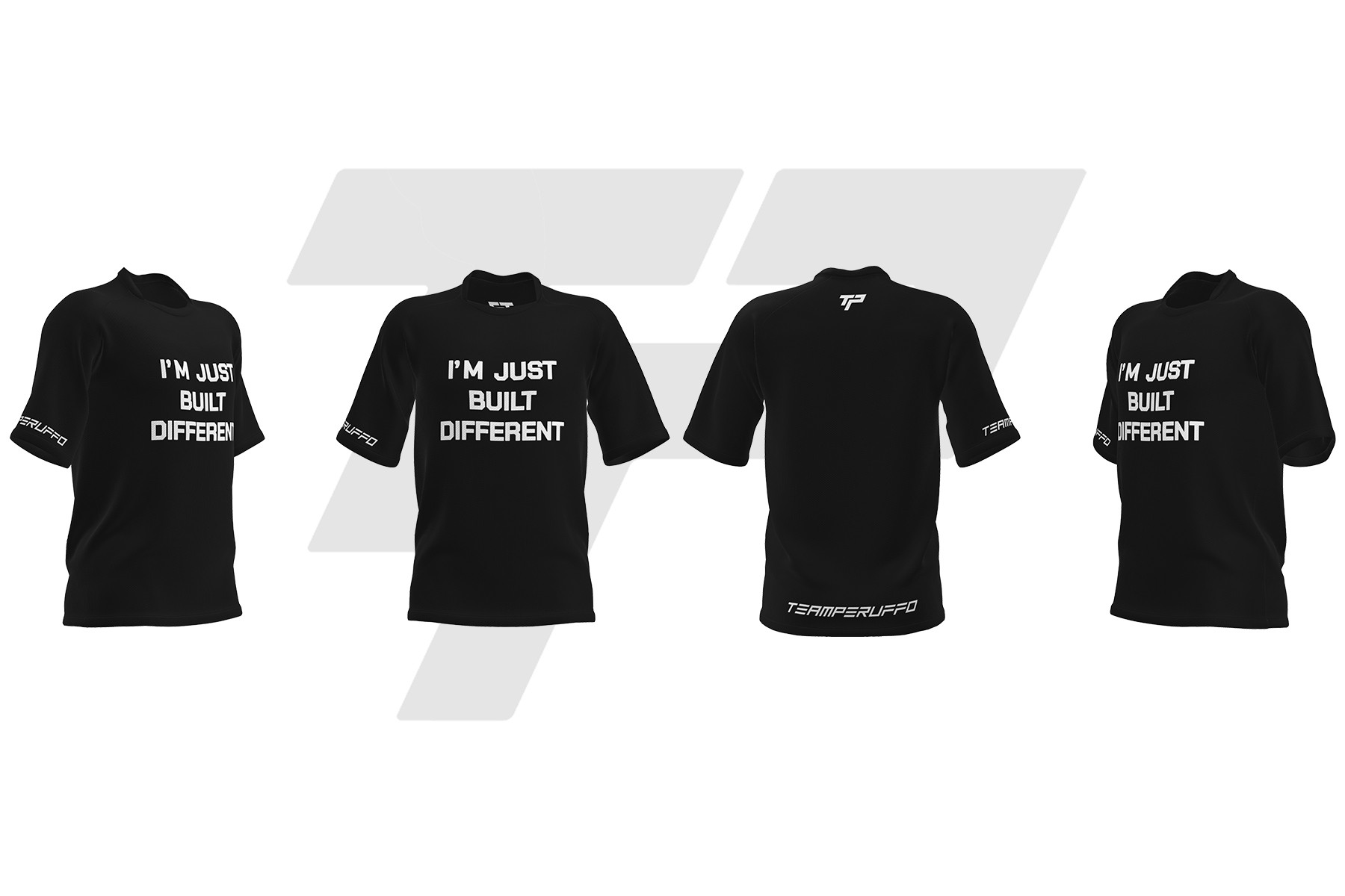 TeamPeruffo New Maglia Enduro Off Road Maniche Corte I'm Just Built Different