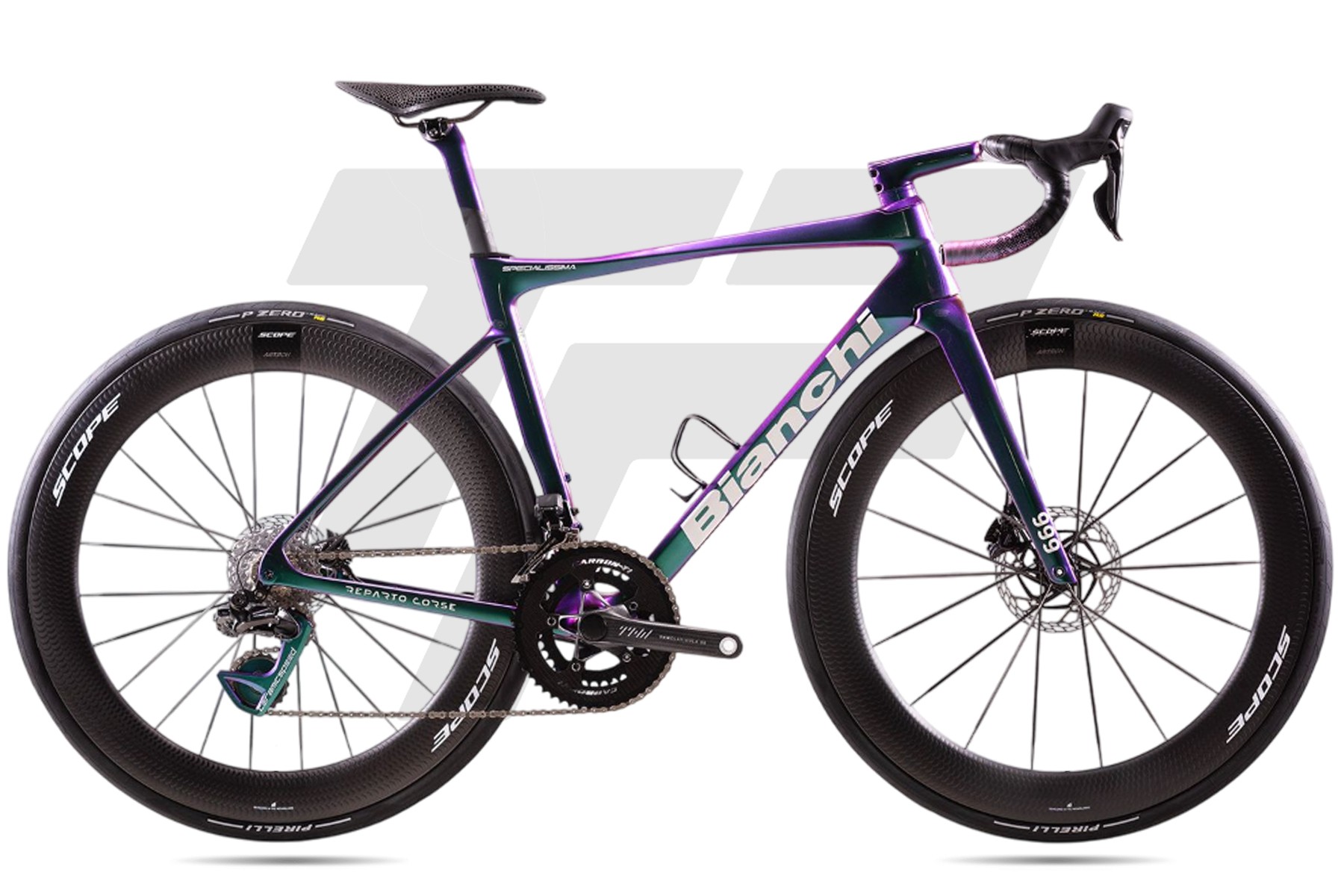 Bianchi Specialissima RC Founder Edition Shimano Dura-Ace R9270 Di2 12v Scope Artech 6 65 DB Celeste Spectrum / White Alabaster