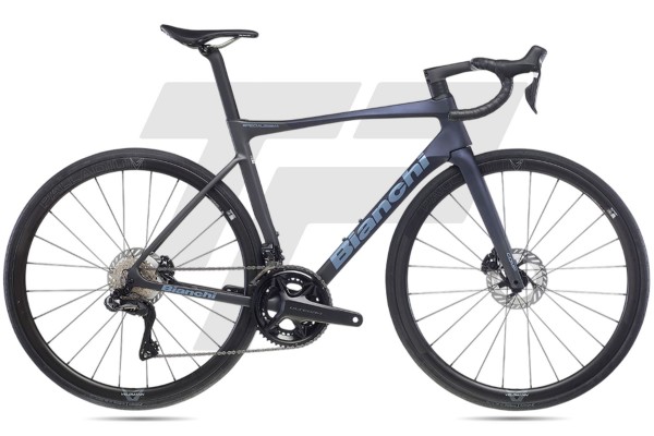 Bianchi Specialissima Comp Shimano Ultegra R8170 Di2 12v Velomann Palladium B9 - GrafiteCeleste Metallico - CK16 (Lucido)