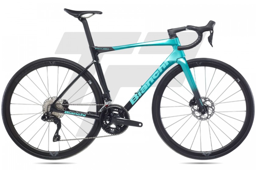 Bianchi Specialissima Comp Shimano Ultegra R8170 Di2 12v Velomann Palladium B9 - GrafiteCeleste Metallico - CK16 (Lucido)