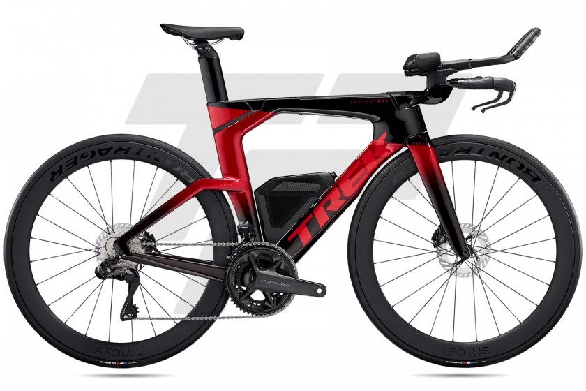 Trek Speed Concept SLR 7 Shimano Ultegra R8170 Di2 12v Bontrager Aeolus Pro 51 DB Metallic Red Smoke to Carbon Red Smoke Fade