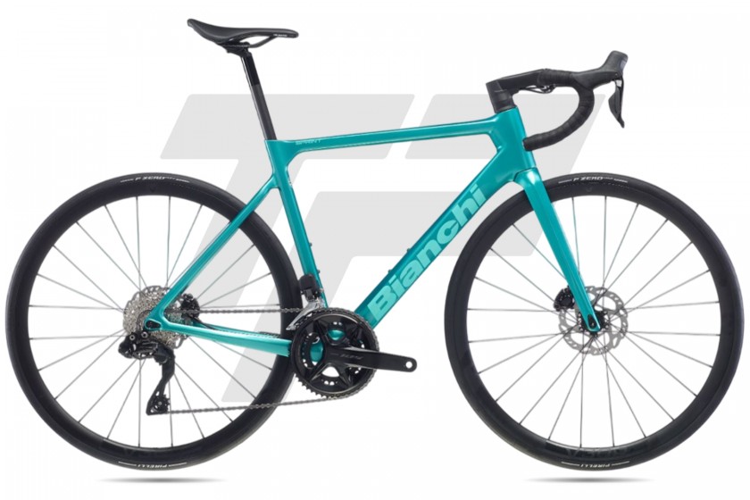Bianchi Sprint Disc Shimano 105 R7170 Di2 12v Velomann DB SI - Metallic Celeste