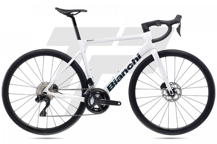 Bianchi Sprint Disc Shimano 105 R7170 Di2 12v Velomann DB SK - White - Blue Purple