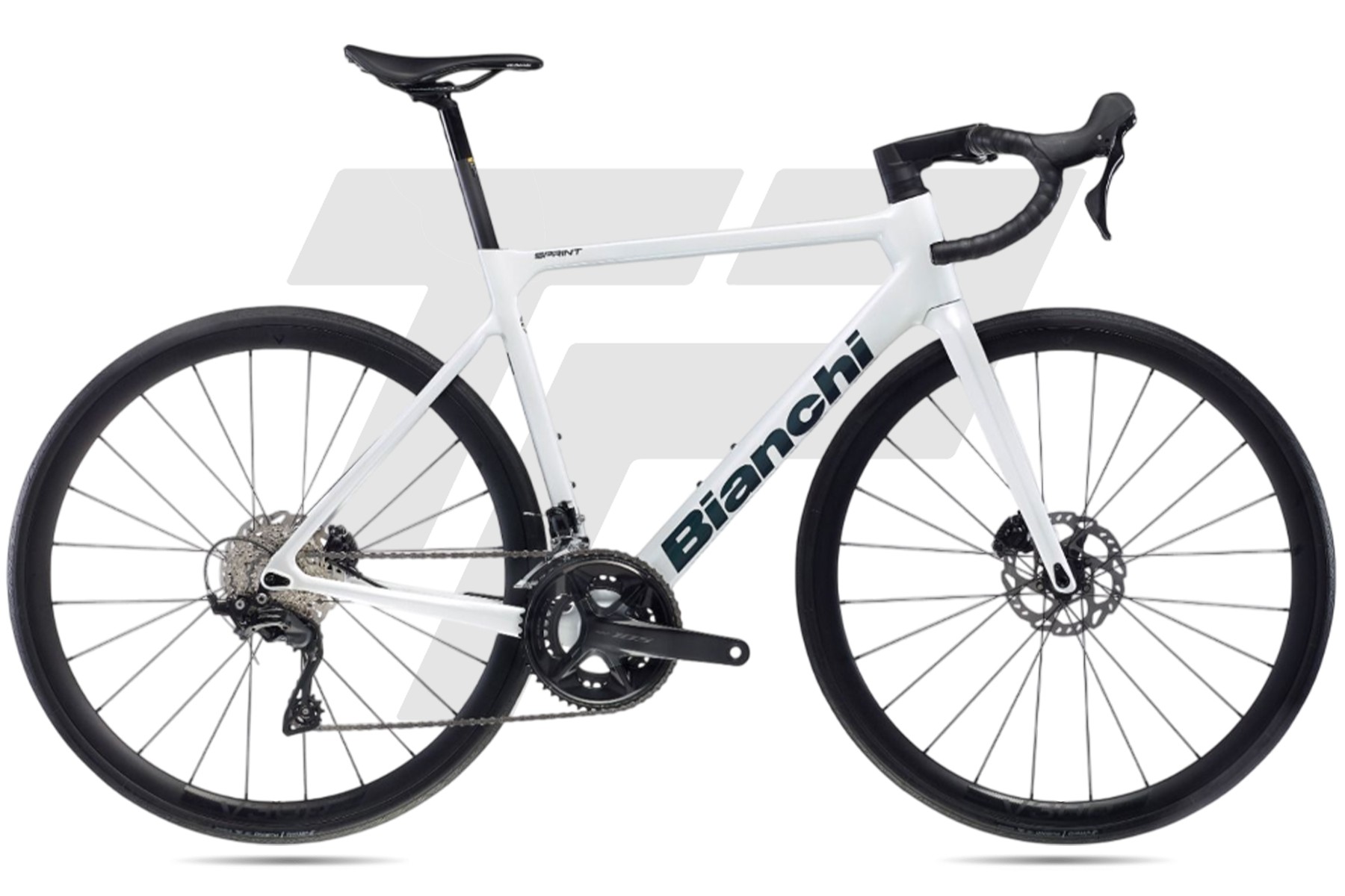 Bianchi Sprint Disc Shimano 105 R7120 12v Velomann DB SK - White - Blue Purple