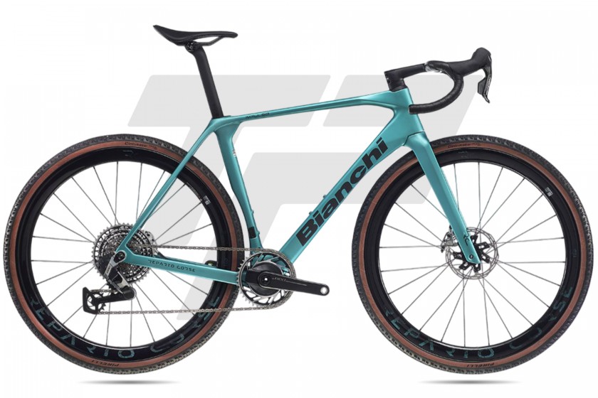 Bianchi Impulso RC Sram Red XPLR AXS 1x13v Reparto Corse RC43 Celeste Metallico / Grafite / CK16