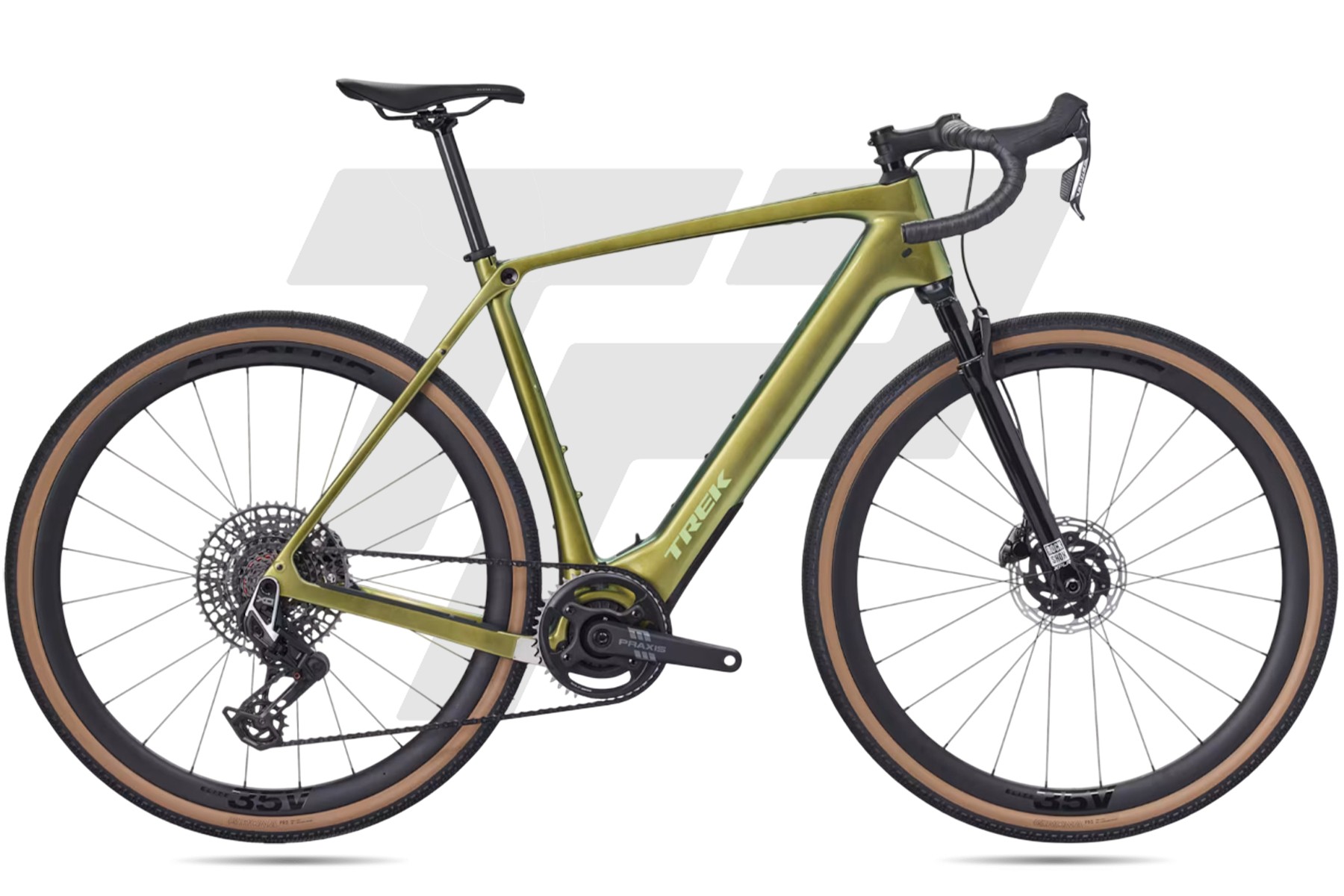 Trek Checkpoint+ SL 7 Sram Force AXS 1x12v Bontrager Aeolus Elite 35V Chameleon Green