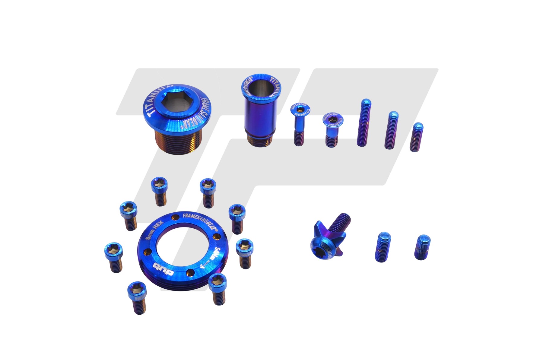 Framesandgear Kit bulloni in titanio per SRAM RED AXS F&G Blue