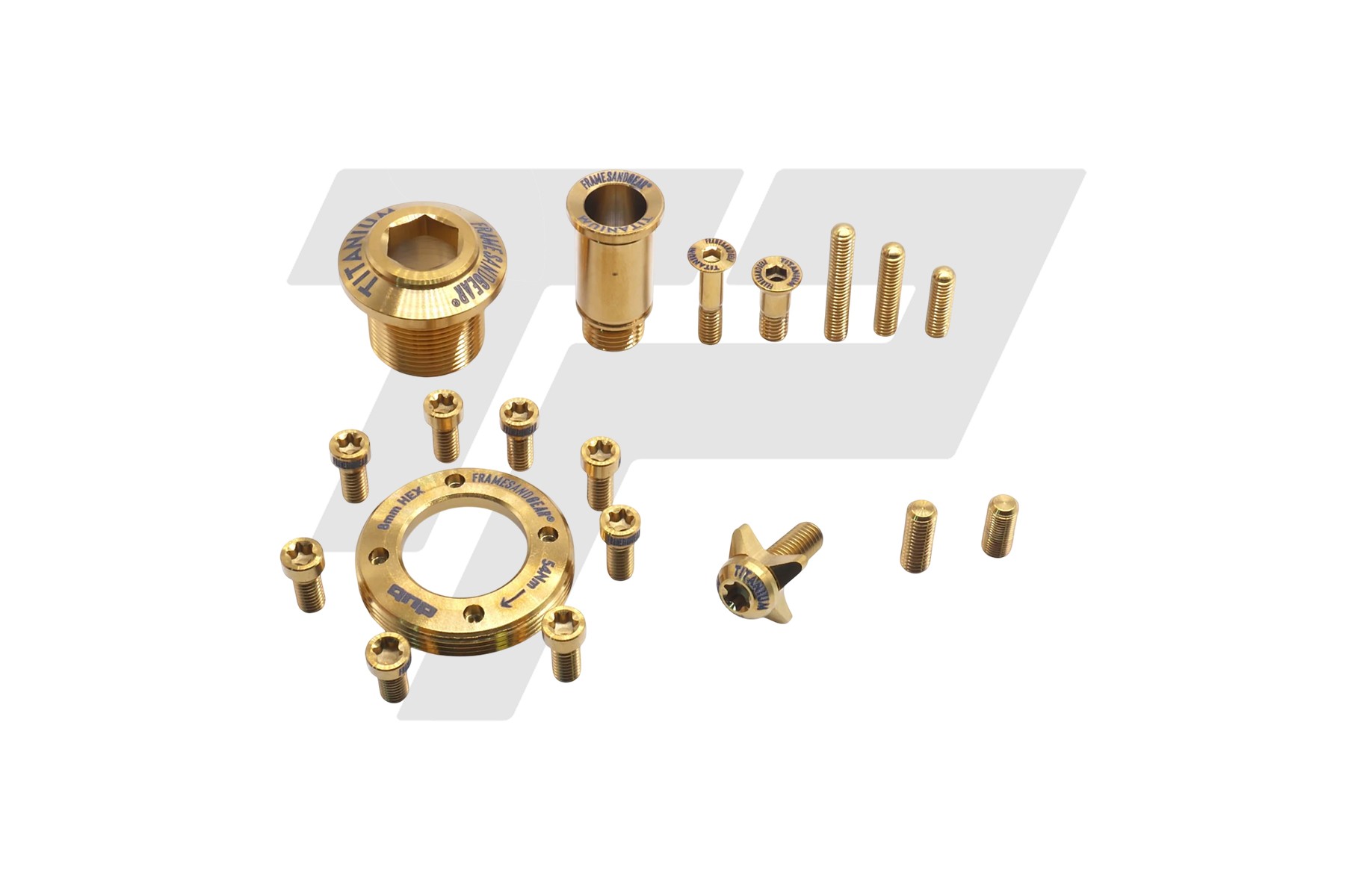Framesandgear Kit bulloni in titanio per SRAM RED AXS F&G Gold