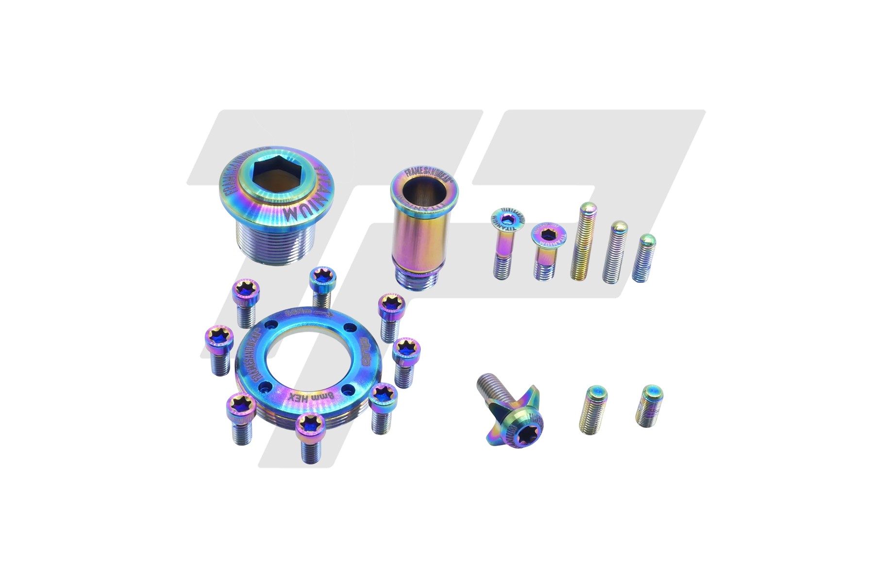 Framesandgear Kit bulloni in titanio per SRAM RED AXS F&G Oilslick