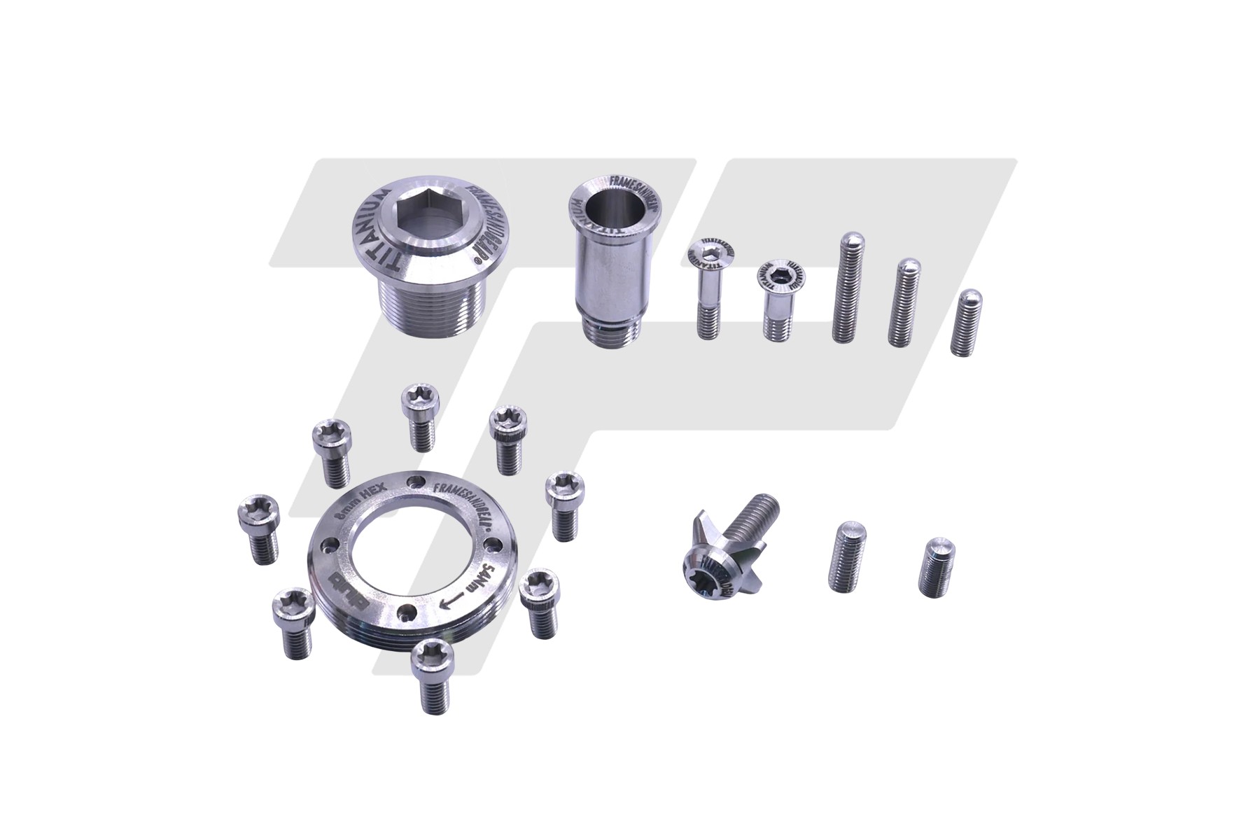 Framesandgear Kit bulloni in titanio per SRAM RED AXS F&G Silver