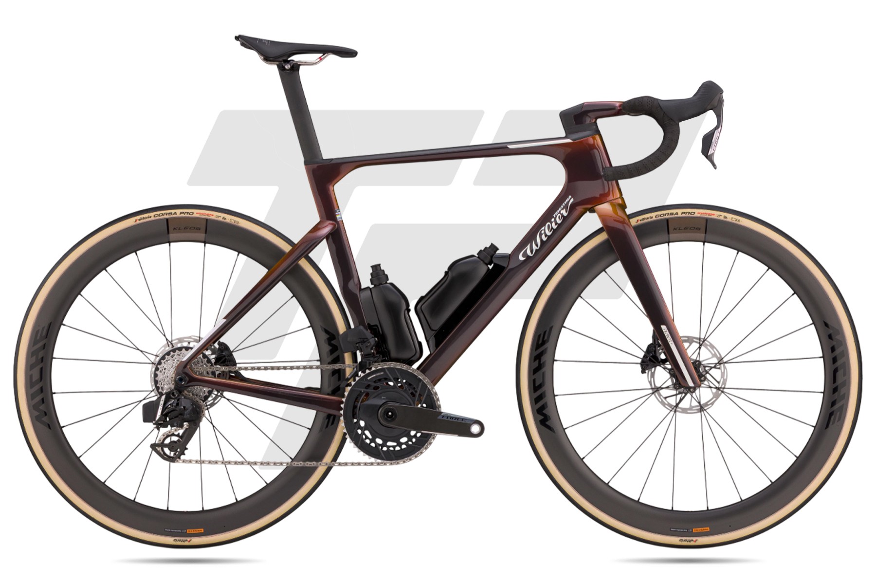 Wilier Triestina Filante SLR ID2 Shimano Ultegra R8170 Di2 12v Miche Kleos RD 50 Carbon F33 Solar Bronze - Glossy & Matt