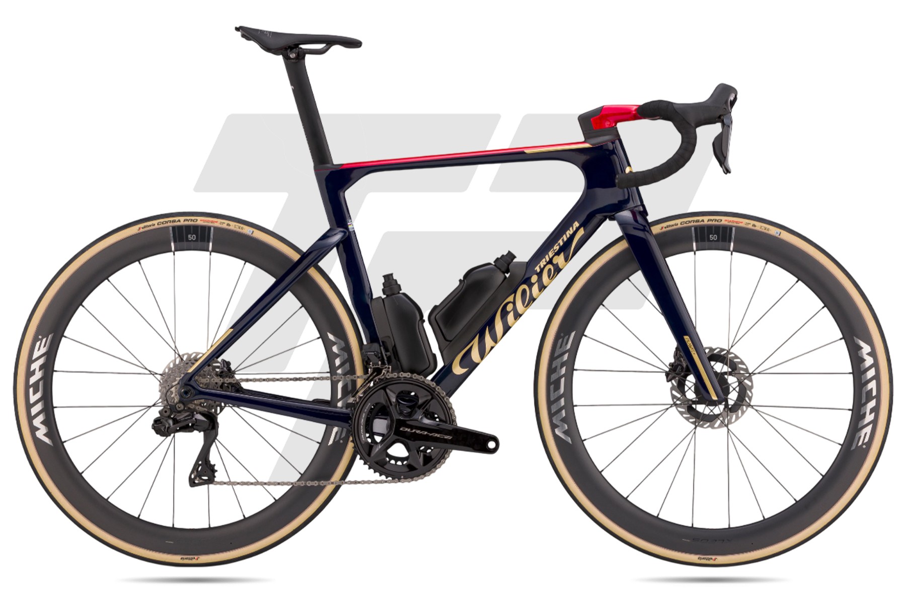 Wilier Triestina Filante SLR ID2 Shimano Ultegra R8170 Di2 12v Miche Kleos RD 50 Carbon F31 Aurora Blue - Glossy