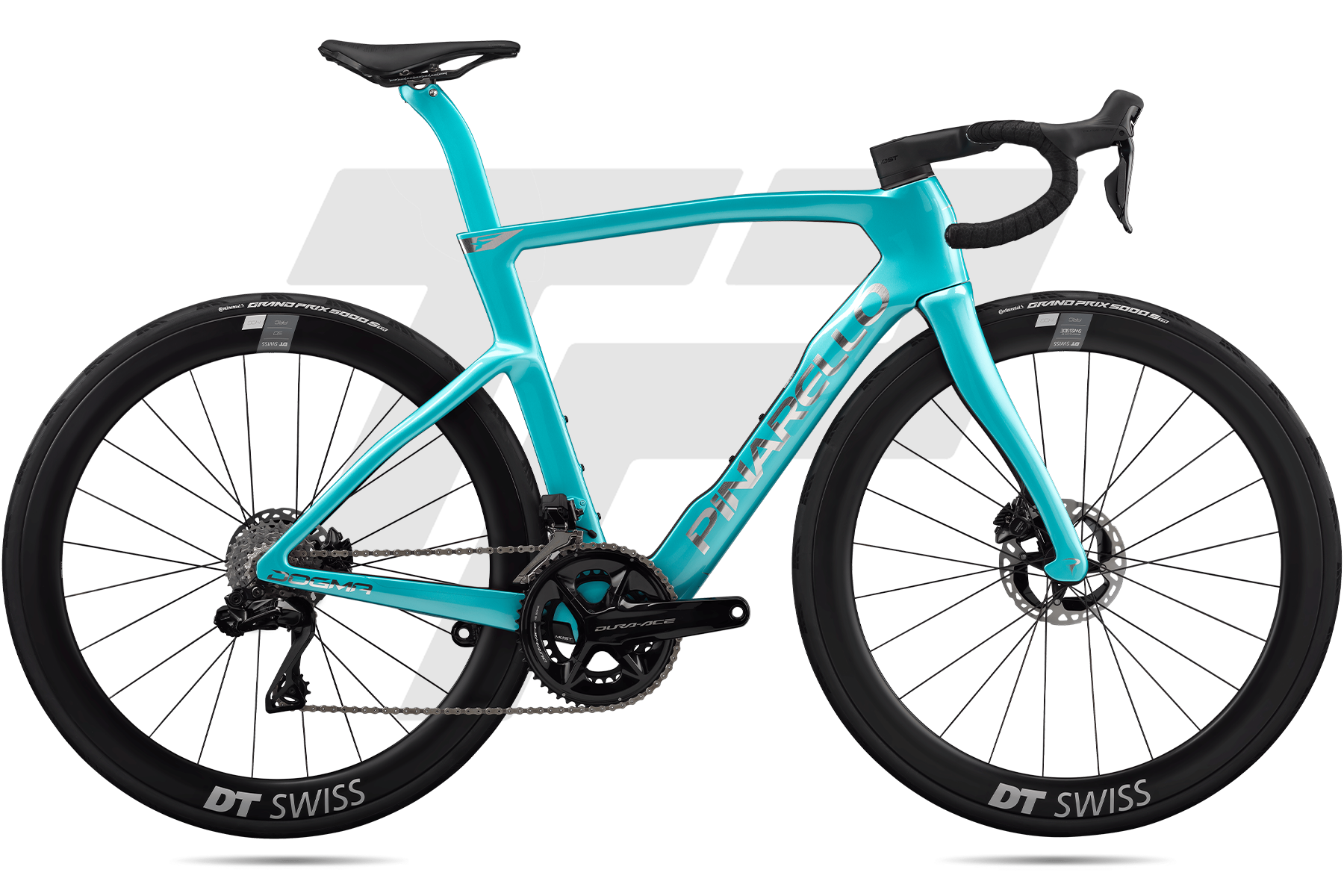 Pinarello New Dogma F Disc MY26 Shimano Dura-Ace R9270 Di2 12v Powe Meter DT Swiss ARC 1400 DiCut DB 50mm LUXTER TURQUOISE (H100)