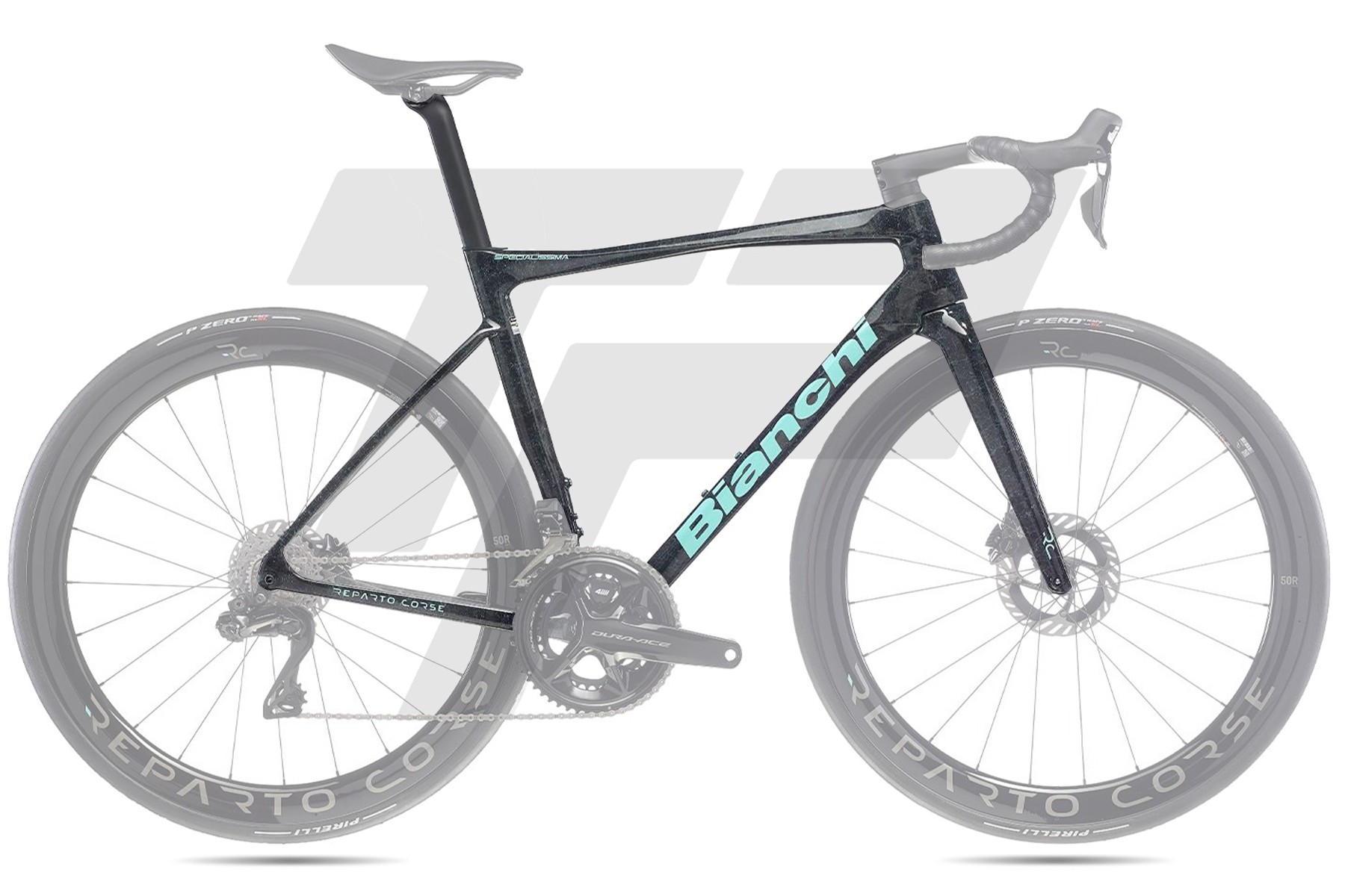 Bianchi Specialissima RC Telaio MR - Carbon / CK16 Metallic / CK16 B1 - Carbonio UD/CK16 marmorizzato – CK16 [Lucido]
