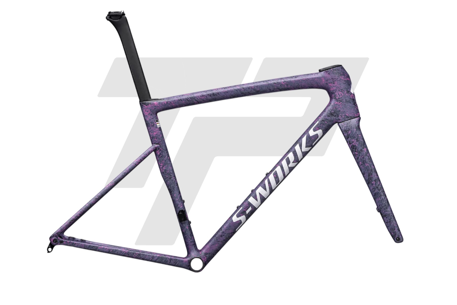 Specialized S-Works Tarmac SL8 MY25 Telaio Satin Carbon / Rebel Pink + Deep Lake Metallic Blurred Impasto / Gloss White