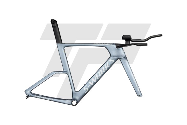  S-Works Shiv TT Frame - Gloss Glacial Metallic / Red To Gold Pearl Edge Fade / Metallic White Silver