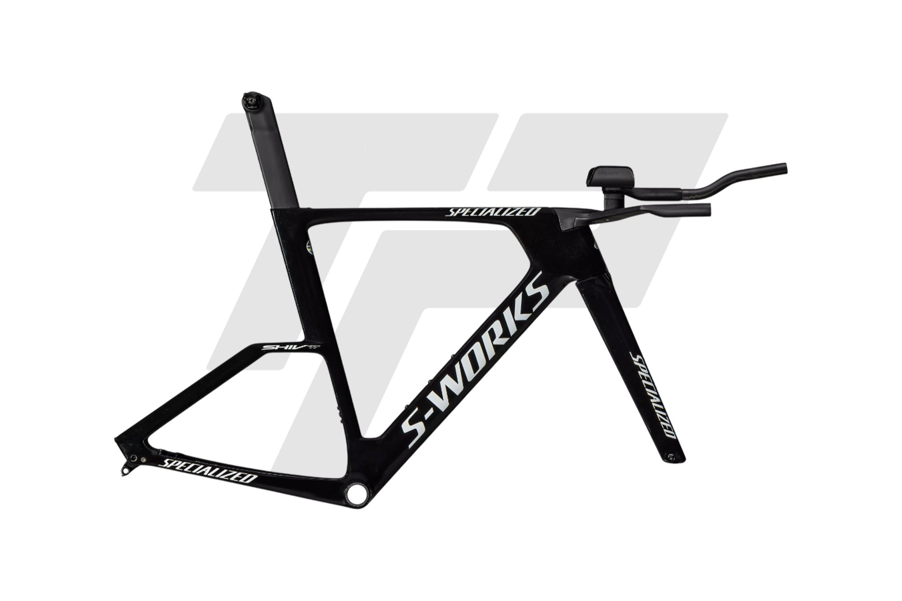 Specialized S-Works Shiv TT Telaio Gloss Tarmac Black / Metallic White Silver