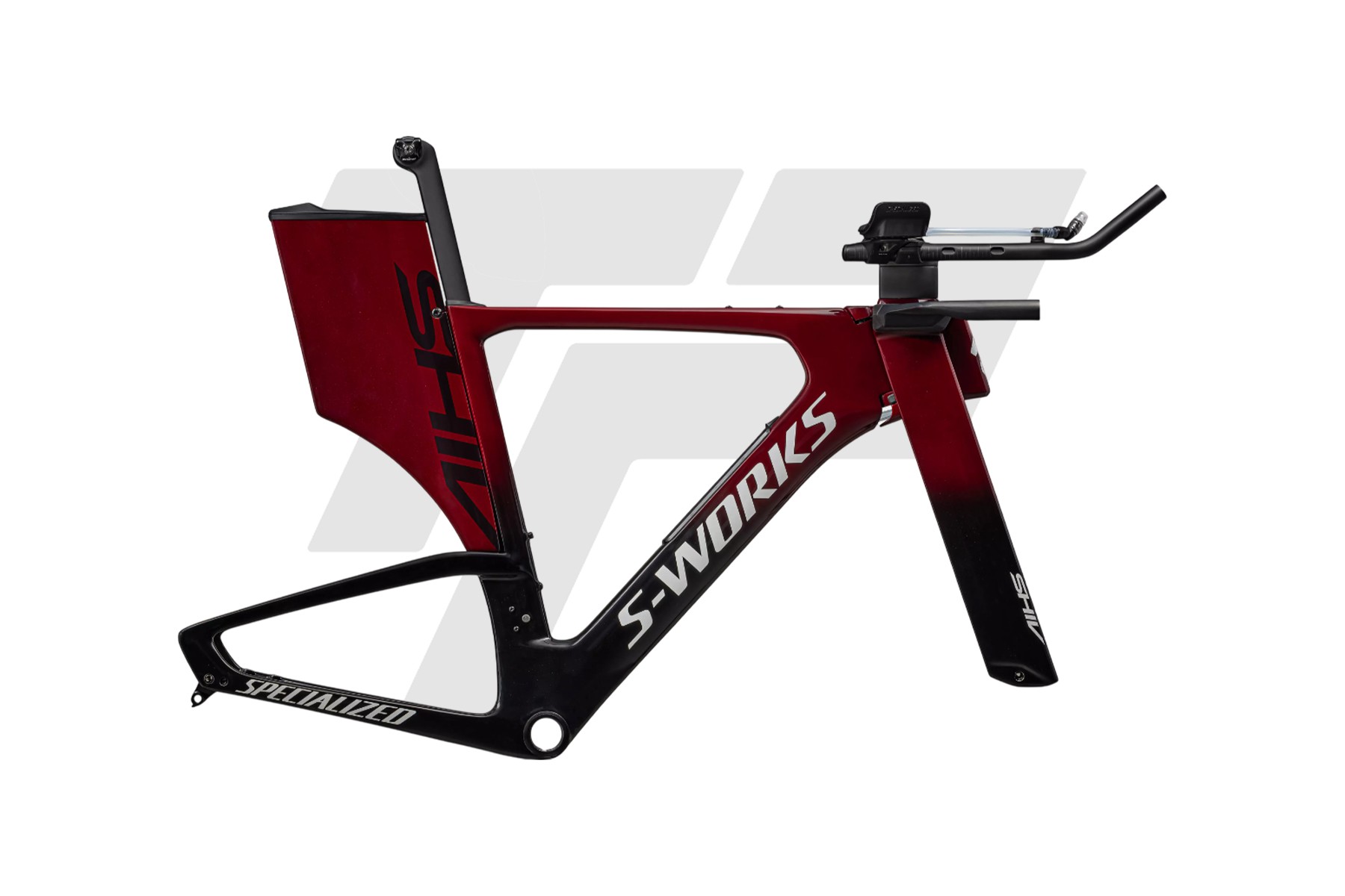 Specialized S-Works Shiv LTD Telaio Gloss Maroon Tarmac Black Metallic White Silver