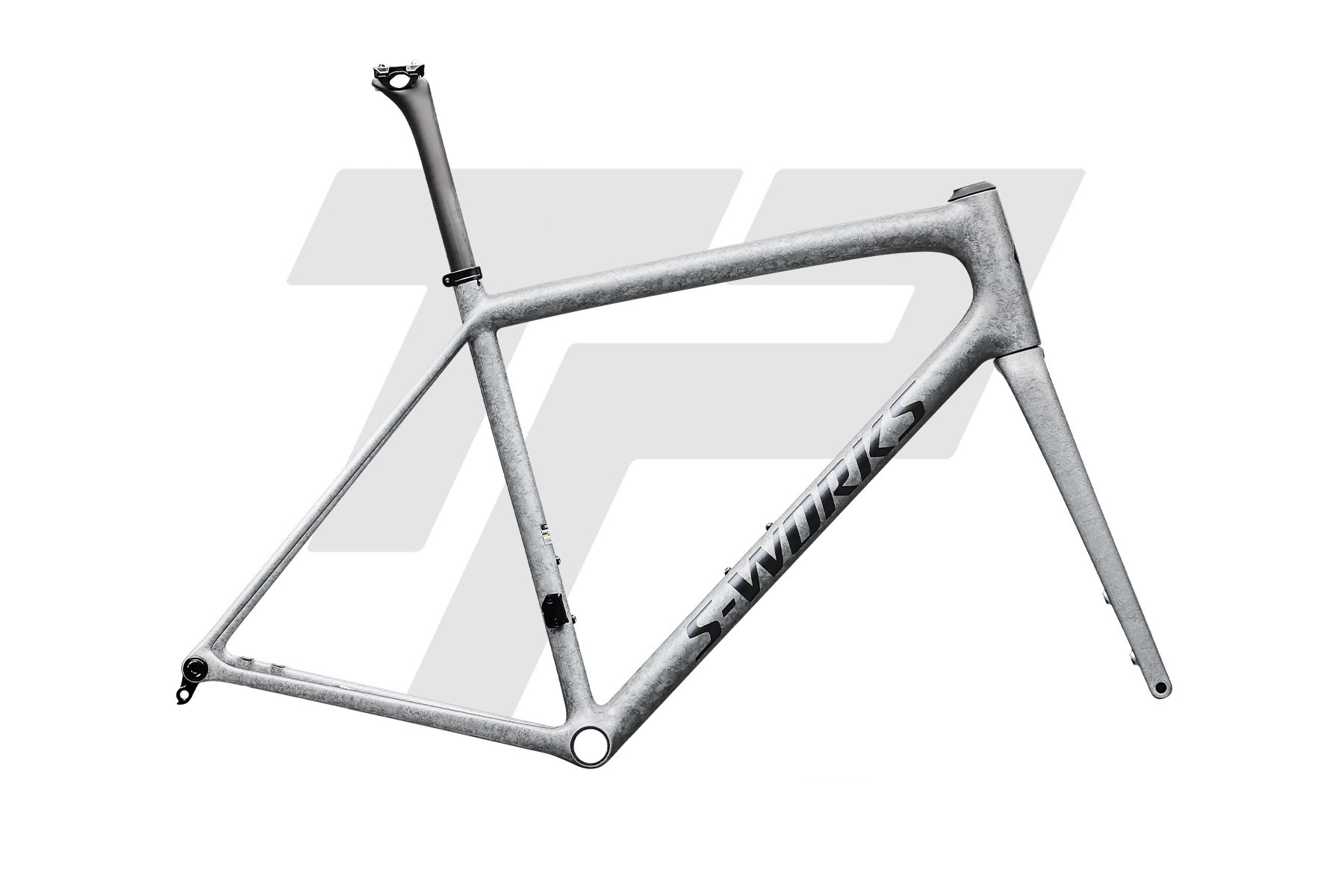 Specialized S-Works Aethos 2 Telaio Gloss Silver Blurred Impasto