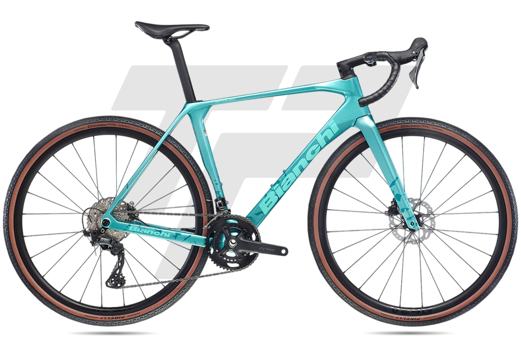 Bianchi Impulso Comp Shimano GRX RX610 2x12v Fulcrum Rapid Red 500 GH - Celeste Metallico camo - Celeste Metallico Scuro [Lucido]