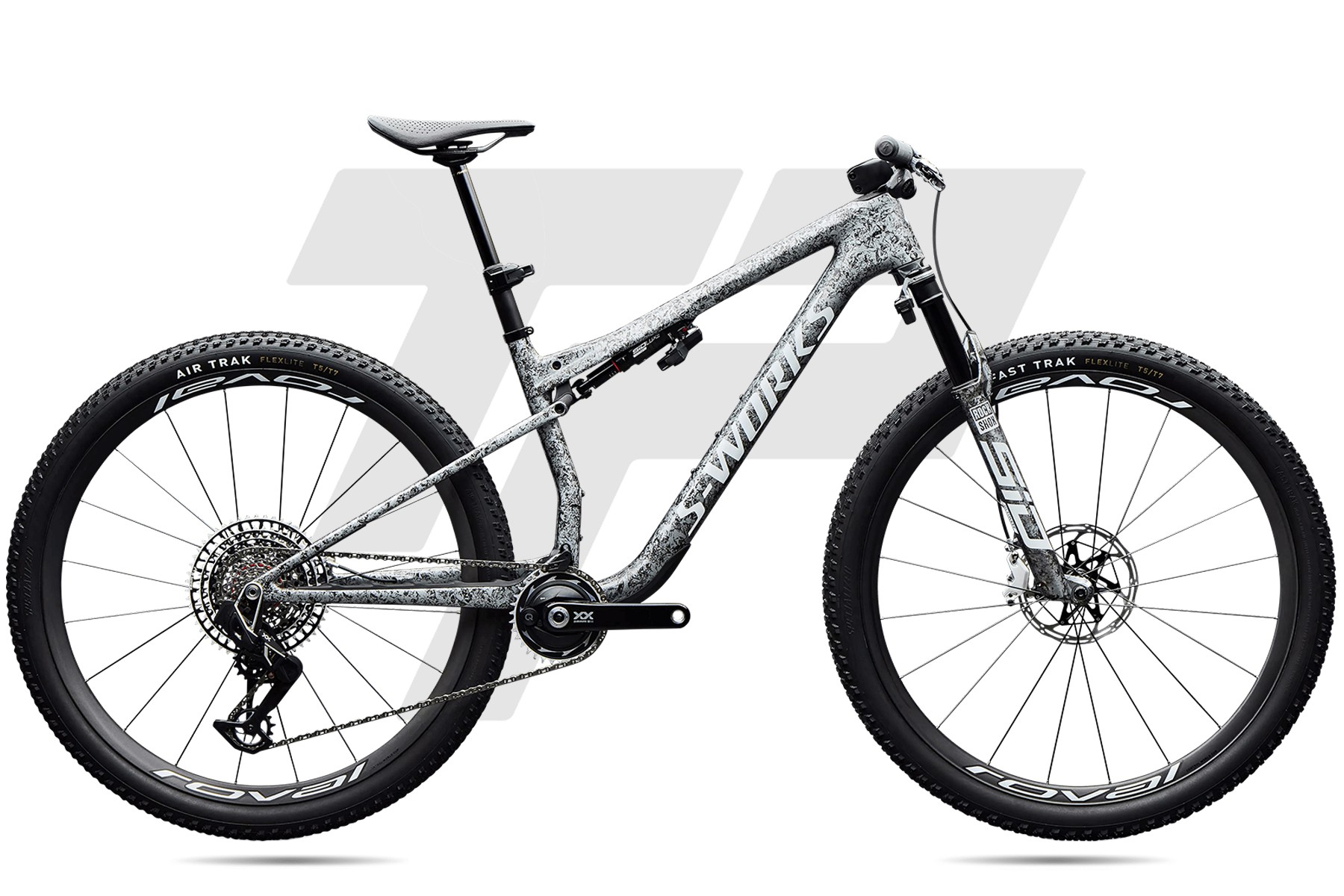 Specialized S-Works Epic 9 Sram XX SL Eagle AXS 12v Roval Control World Cup Gloss Metallic Obsidian Multi Color Dry Impasto