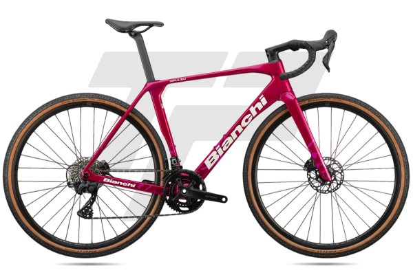  Impulso Comp Shimano GRX RX610 2x12s Velomann V24G DB - GJ - Ruby Camo Red / Off White