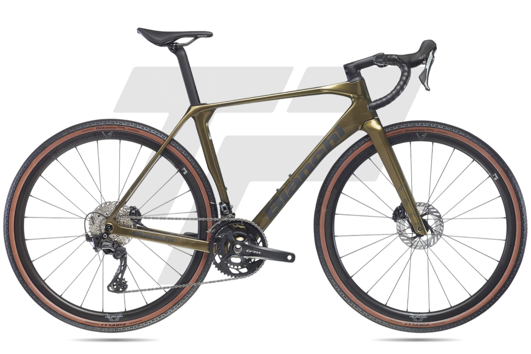 Bianchi Impulso Pro Shimano GRX RX 820 2x12v Velomann Terbium DB GK - Terra / Graphite